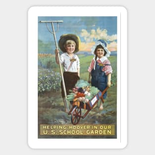 U.S. School Gardens, 1919. Vintage Poster Magnet